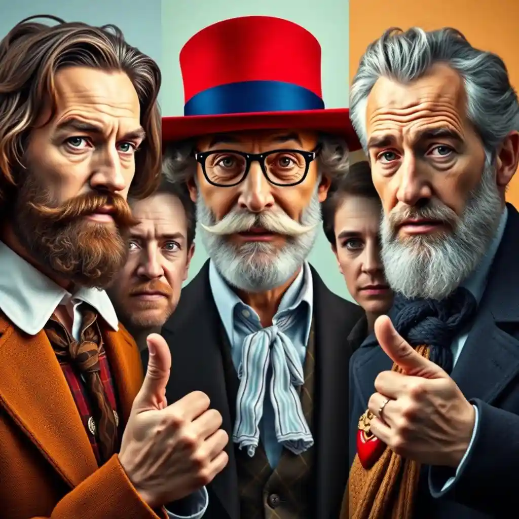 Swap faces with historical figures in vibrant, eye-catching colors